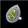 Image 2 : 11.85CT NATURAL GREEN TOURMALINE 18K W/G RING