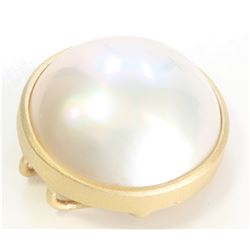 14K Yellow Gold Pearl Pendant:2.16g/Pearl