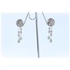 Image 3 : 14K WHITE GOLD DIAMOND EARRING:5.13 GRAMS/DIAMOND:0.88CT
