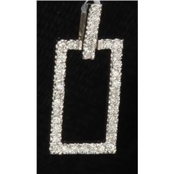 14K WHITE GOLD DIAMOND PENDANT:2.50 GRAMS/DIAMOND:0.40CT