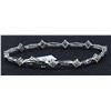 Image 1 : 14K WHITE GOLD DIAMOND BRACELET:7.80 GRAMS/DIAMOND:1.98CT