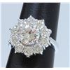 Image 2 : 14K WHITE GOLD RING : 8.3g / Diamond: 2.15ct / Center CUBIC ZIRCONIA