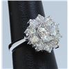 Image 3 : 14K WHITE GOLD RING : 8.3g / Diamond: 2.15ct / Center CUBIC ZIRCONIA