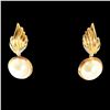 Image 1 : 16MM NATURAL PEARL 14K YELLOW GOLD EARING