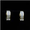 Image 1 : 18K White Gold And Diamond Earring Princess Shape Diamond(invisible Setting)- 2.30ct Weight-9.12 Gra