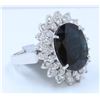 Image 2 : 14K WHITE GOLD RING:9.17g/Diamond:1.95ct/BLUE Sapphire:9.43ct