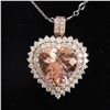 Image 1 : 15.06CT NATURAL MORGANITE 14K ROSE GOLD PENDANT