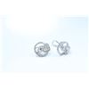 Image 3 : 18K White Gold And Diamond Earring Round Shape Diamond-1.19ct Princess Shape Diamond- 0.67ct Weight-