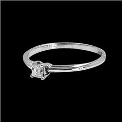 0.16CT NATURAL DIAMOND 14K WHITE GOLD RING