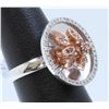 Image 1 : 14K WHITE AND ROSE GOLD RING :10.8g/Diamond:0.36ct/Red Diamond:0.24ct