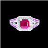 Image 1 : 1.60CT NATURAL RUBY 14K W/G RING