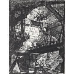 Giovanni Battista Piranesi, Herman Melville on Piranesi, Lithograph in Folio with Poem