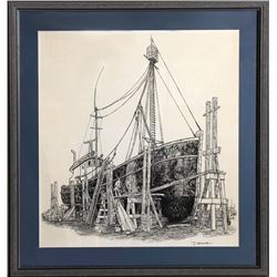 Drake, Tall Ship (Francis D), Lithograph