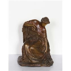 Bessie Potter Vonnoh, Woman Dressing, Bronze Sculpture