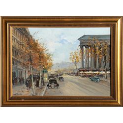 Charles Blondin, Street Scene, Oil Painting