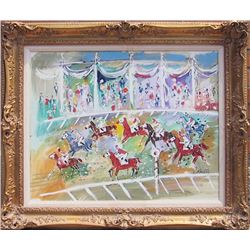 Charles Cobelle, Horse Race, Oil Painting