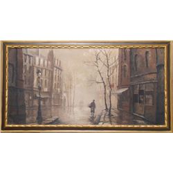 Rodolfo Tarallo, Street Scene, Oil Painting