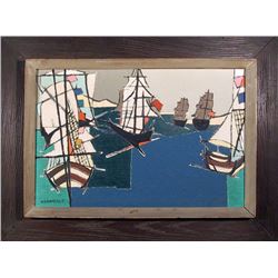 N.D. Warfield, All the Ships at Sea, Oil Painting