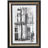Image 1 : Sandu Liberman, Street Scene with Tree, Watercolor Painting