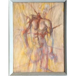 Carlyle Brown, Man in Ropes, Watercolor Painting