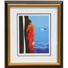 Image 1 : Emile Bellet, Woman Standing by the Sea, Serigraph