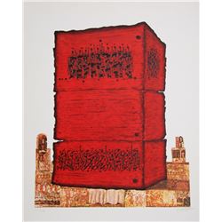 Moshe Elazar Castel, Stone of the Temple, Lithograph