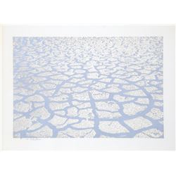 Menashe Kadishman, Silver Cracks, Aquatint Etching