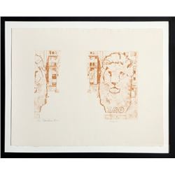Larry Rivers, Downtown Lion, Etching
