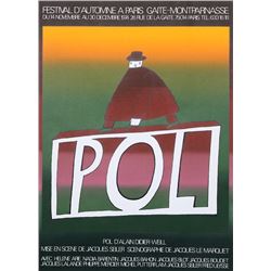 Jean-Michel Folon, Pol, Serigraph Poster