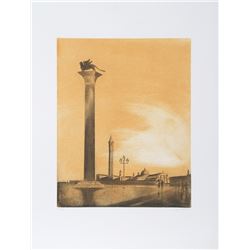 Hank Laventhol, Terrace, Aquatint Etching