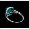 Image 3 : 3.23 ctw Apatite and Diamond Ring - 14KT White Gold