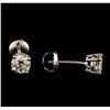 Image 2 : 14KT White Gold 1.00 ctw Diamond Solitaire Earrings