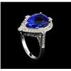 Image 4 : 18KT White Gold 8.23 ctw Tanzanite and Diamond Ring