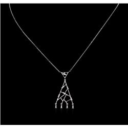 0.20 ctw Diamond Necklace - 14KT White Gold