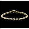Image 1 : 1.52 ctw Diamond Tennis Bracelet - 14KT Yellow Gold