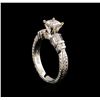 Image 4 : Platinum 1.01 ctw Diamond Ring