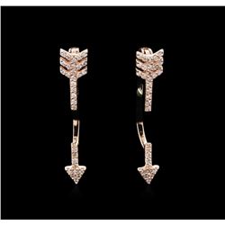 0.30 ctw Diamond Earrings - 14KT Rose Gold