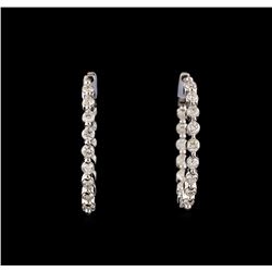 14KT White Gold 1.83 ctw Diamond Earrings