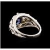 Image 3 : 14KT White Gold 1.99 ctw Tanzanite and Diamond Ring