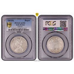 1862(b) India British Rupee - PCGS AU53