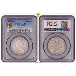 1862(b) India British Rupee - PCGS AU53