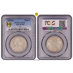 1882(b) India British Rupee - PCGS AU53