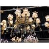 Image 2 : HIGHLY DECORATED, GOLD LINED 15 LAMP GLASS CHANDELIER, RETAIL PRICE: $3,800 (98242-10+5 +2)