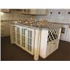 Image 2 : CREAM WITH WHITE AND GREY MARBLE COUNTER, 13.5' X 10' X 8' TALL KITCHEN SUITE, WITH 6' 3'' X 3' 3''