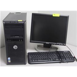 DELL OPTIPLEX GX820 COMPUTER WITH MONITOR &