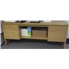Image 1 : CREDENZA FILE CABINET AND 2 WOOD BOOK SHELVES
