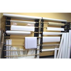 4 WALL DISPLAYS OF ASSORTED PRINTING SHEETING