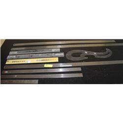 LOT OF 9 ASSORTED METAL RULERS
