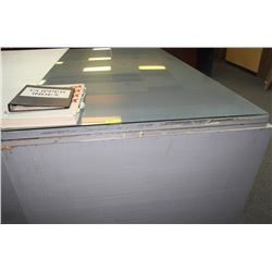 LARGE WORK/CUTTING TABLE WITH GLASS TOP