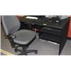 Image 1 : SMALL BLACK COMPUTER DESK WITH CHAIR
